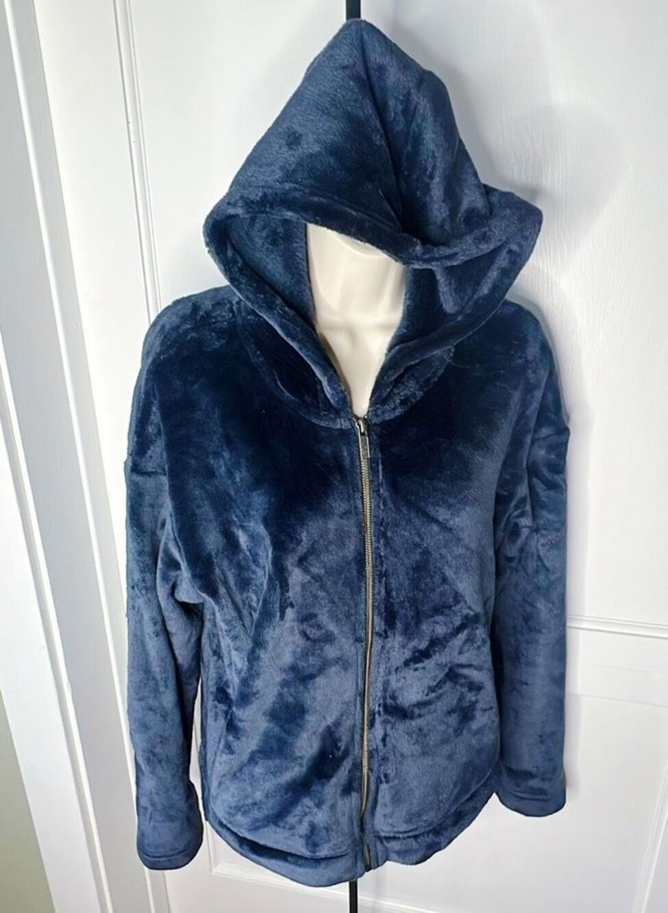 UGG Tasha Double Face Fleece Zip Hoodie Twilight Blue Size Large